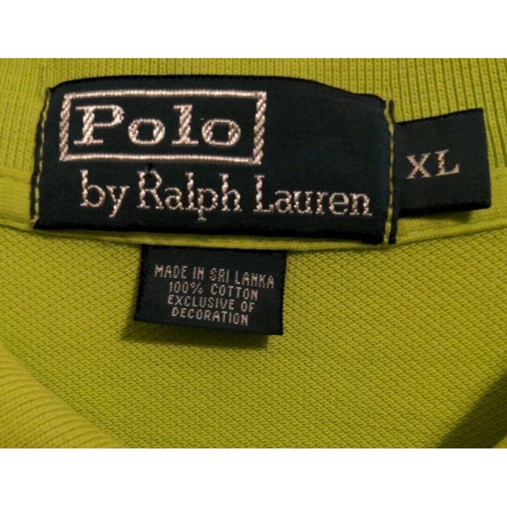 Polo Ralph Lauren  Men's Size XL Lime Green S/S Golf Polo Shirt 100% Cotton - Picture 6 of 8